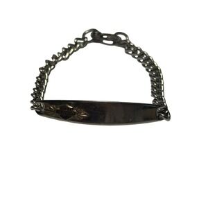 Vintage Speidel Harley Davidson Mens Silver Tone ID Chain Bracelet USA